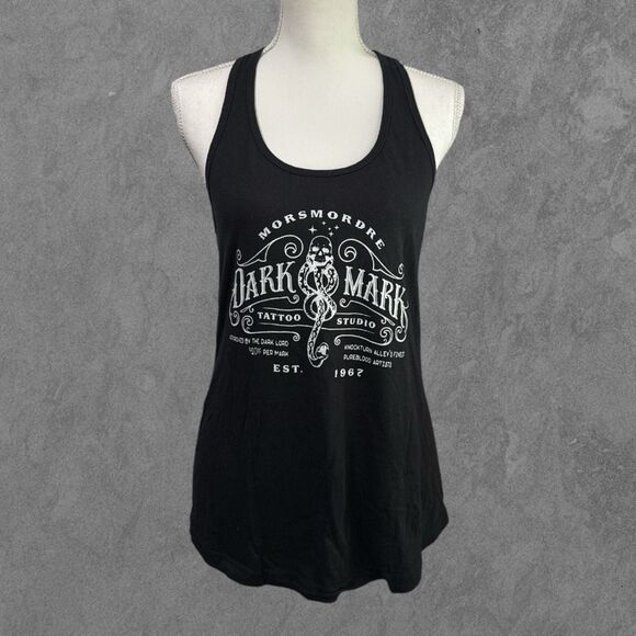 Next Level Apparel Tops - IDEAL T | Harry Potter Slytherin Morsmordre Dark Mark Tattoo Studio Black Tank L